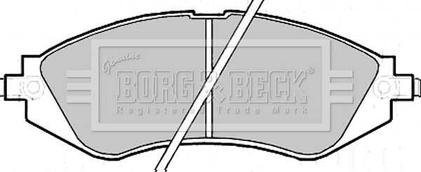 BORG & BECK Комплект тормозных колодок, дисковый тормоз BBP2171